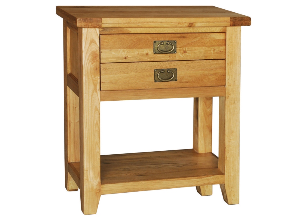 Provence Oak Small Console Table 1 Drawer 1 Shelf - Click Image to Close